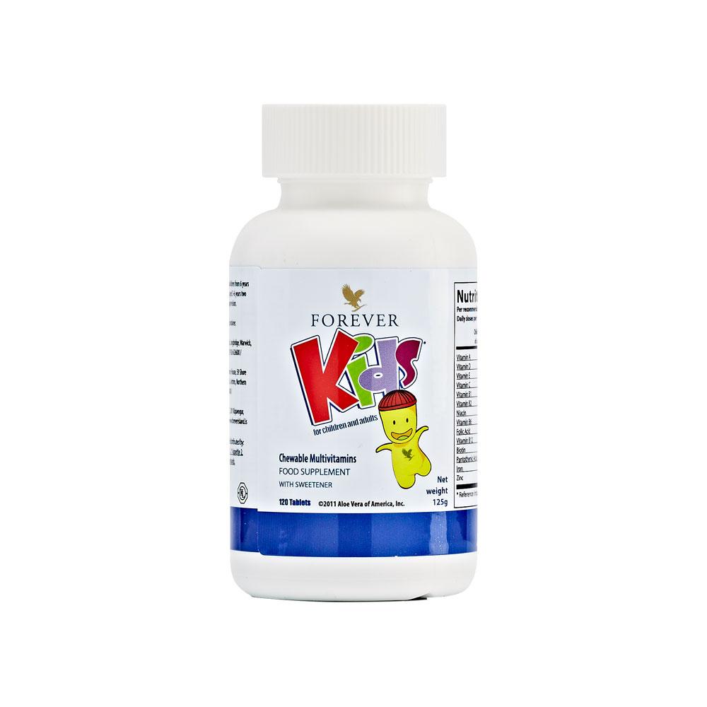 Forever Kids® – Naturalne Witaminy i Minerały dla Dzieci do Żucia i Ssania (120 tabletek)
